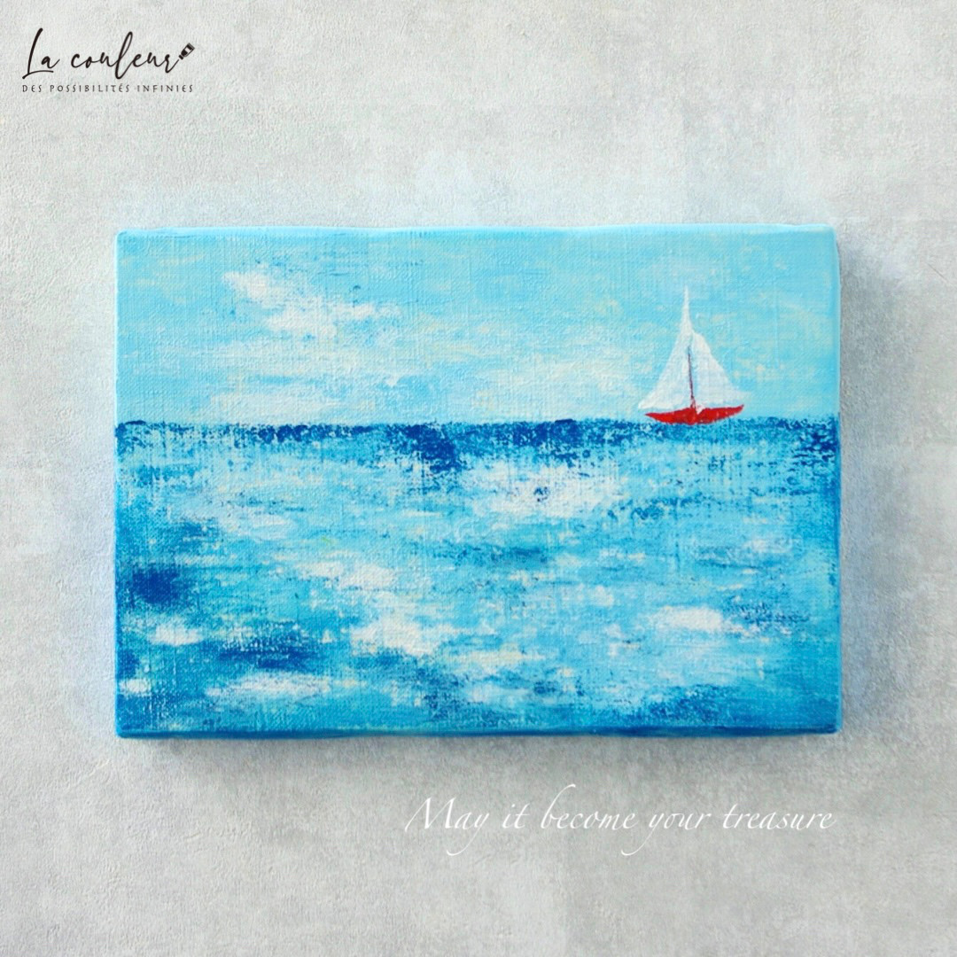 絵画 ヨット停泊