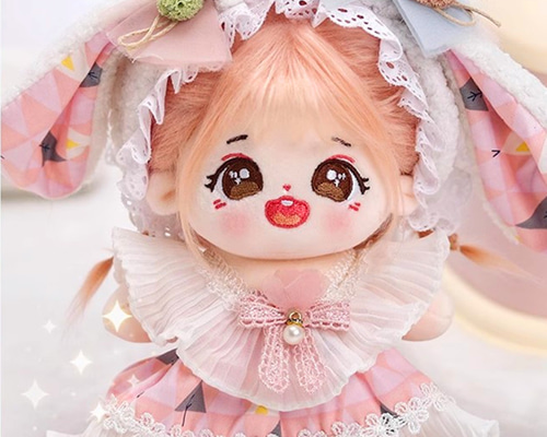 ぬいぐるみ着せ替え服 20cm ぬい服 ぬいぐるみ服 <桃兎> 兎耳 ぬいぐるみ着せ替え服 20cm ぬい服 ぬいぐるみ服 <桃兎> 兎耳