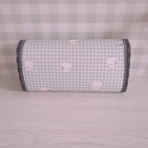 チェック柄 長財布 ベージュ/グレー シマエナガの長財布(チェック) 長財布 cocotte-coco 通販 16404934
