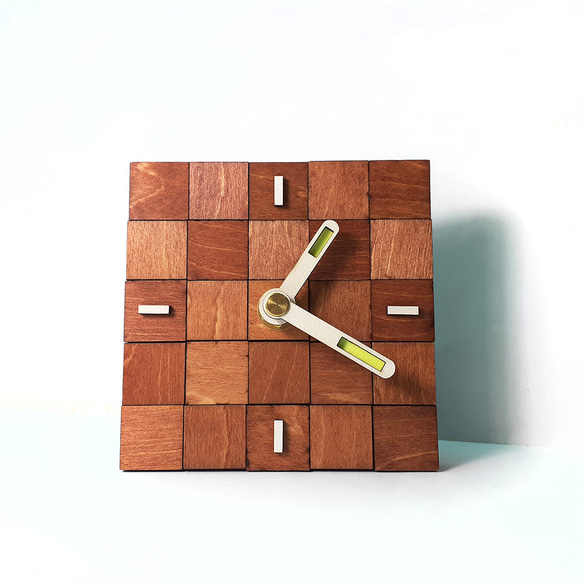 手作りの木製クリエイティブ置き時計 [Wood Together - Erwumu] 4枚目の画像