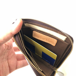 【ご予約のお客様専用販売ページです】ミニ財布　クロコダイル型押し　春いろピンク 5枚目の画像