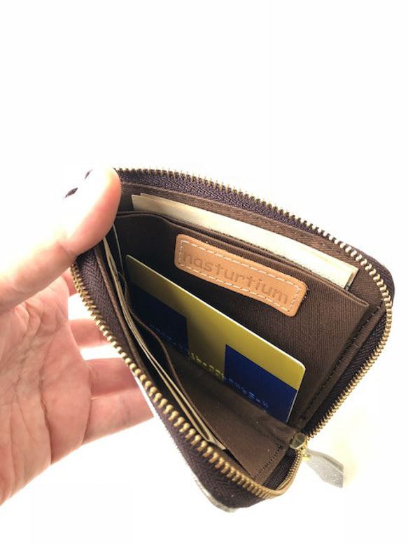 【ご予約のお客様専用販売ページです】ミニ財布　クロコダイル型押し　春いろピンク 5枚目の画像