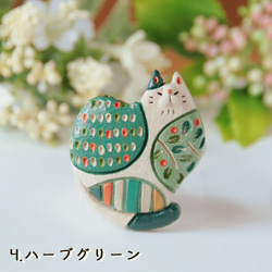 猫のブローチ　パッチワークキャット※単品 8枚目の画像