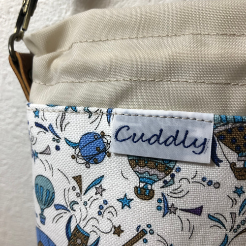 ペットボトルカバー　リバティシンクオブミー/ネイビー　ハンドメイド ペットボトルカバー リバティシンクオブミー/ネイビー