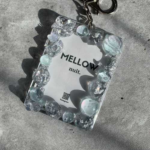 B8トレカキーホルダー】再販 硬質ケース 『planet』green/ニュアンス