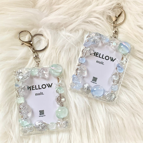 B8トレカキーホルダー】再販 硬質ケース 『planet』green/ニュアンス