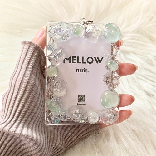 B8トレカキーホルダー】再販 硬質ケース 『planet』green/ニュアンス