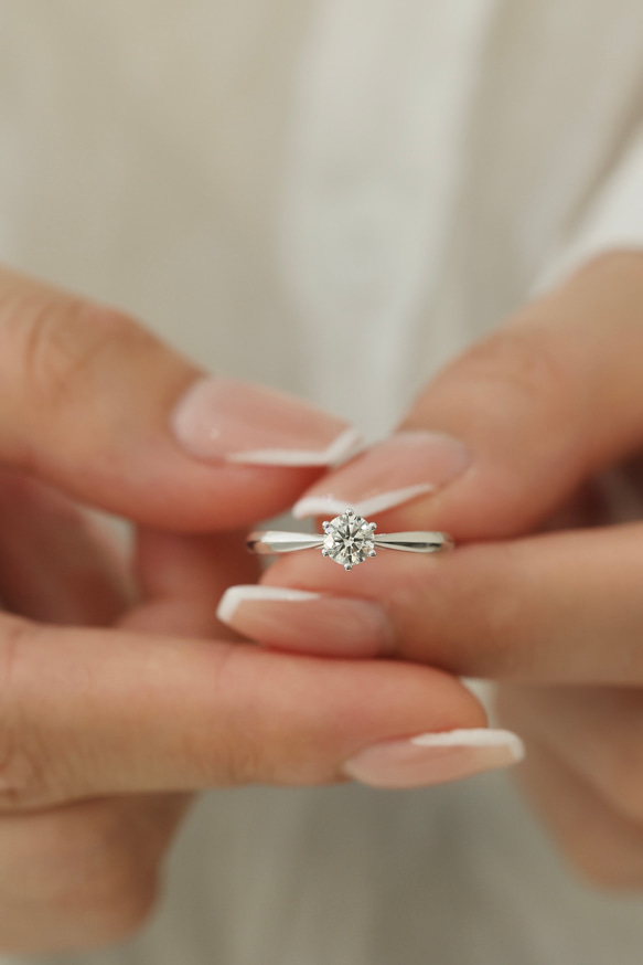 天然ダイヤモンドリング0.3ct k18 指輪・リング パール大好き 天然ダイヤモンドリング0.3ct k18 指輪・リング パール大好き