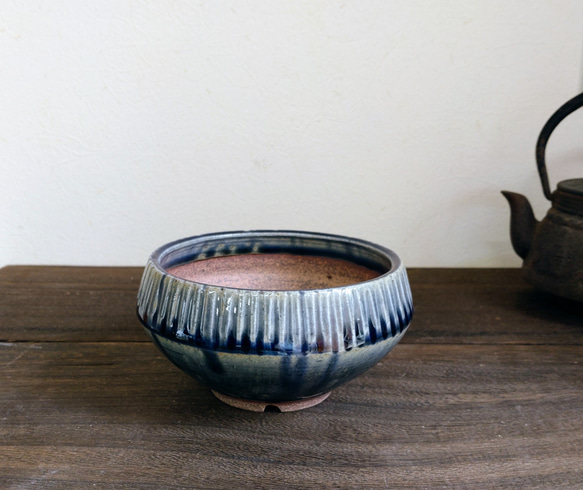 陶器の植木鉢　「瑠璃」　PARTー１ 2枚目の画像