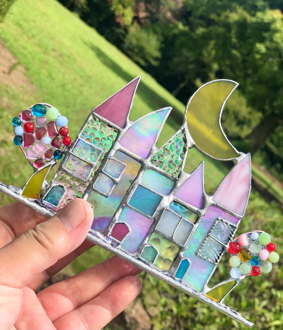 ✴︎新作✴︎オーロラHOUSEシリーズ ピンク☆ステンドグラス ハウス