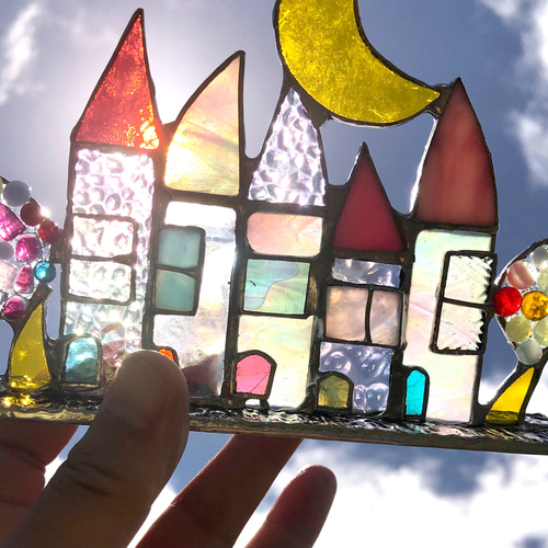 ✴︎新作✴︎オーロラHOUSEシリーズ ピンク☆ステンドグラス ハウス