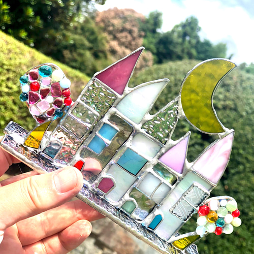 ✴︎新作✴︎オーロラHOUSEシリーズ ピンク☆ステンドグラス ハウス