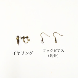 蛇と禁断の果実(金古美)　ピアス／イヤリング 3枚目の画像