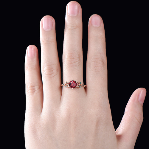 5号 天然石 ルビー オープンリング 指輪 5号 天然石 ルビー オープンリング 指輪（選べる「2人の誕生石