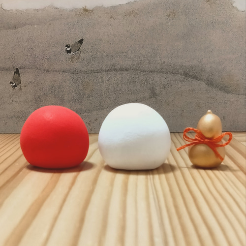 だるま 【小さい紅白だるまとひょうたん】 縁起物・お正月 その他置物