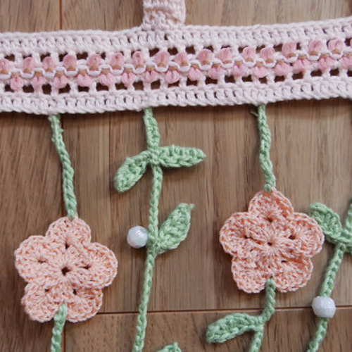 ミモザ刺繍 カフェカーテン 約135×60cm / アミブルージュ｜アミ