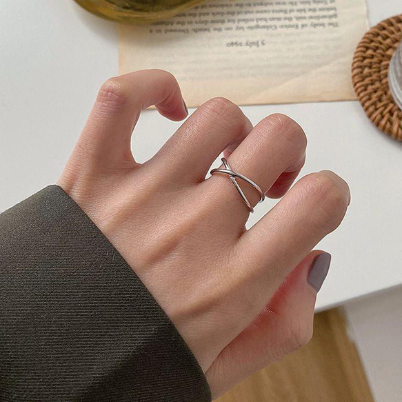 即発送 リング レディース アクセサリー シルバー クロスデザイン