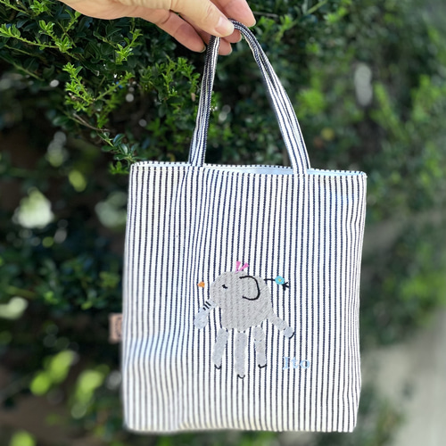 トマト様オーダーページ ハンドメイド レッスンバック レッスンバック（赤）ワッペンワーク ハンドメイド オリジナル