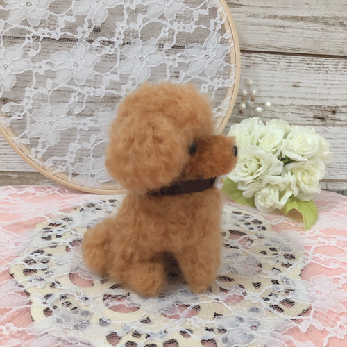 羊毛フェルト トイプードルちゃん 羊毛フェルト hiromisaku 通販