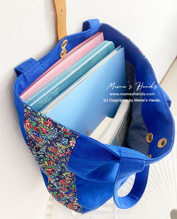 ⭐️已售出7件⭐️《威廉·莫里斯經典款》棕褐色花卉圖案皮革（中號）輕便A4手提包 第9張的照片