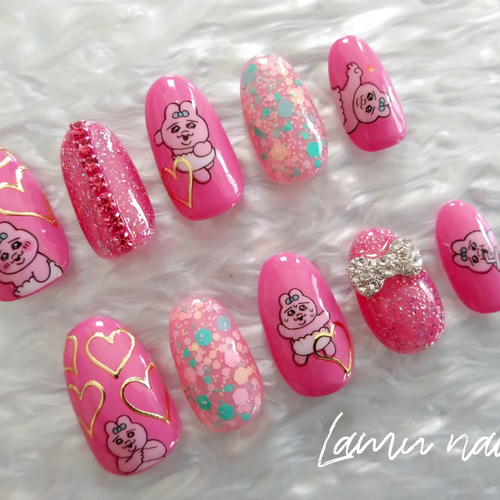 おぱんちゅうさぎリスペクト ネイルチップ（つけ爪） Lamu nail 通販 