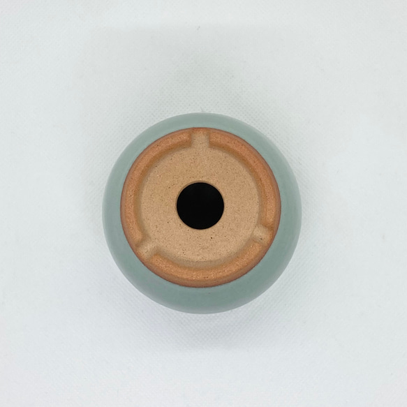 小ぶりな植木鉢　〜レトロな翠色・受け皿付き〜 11枚目の画像