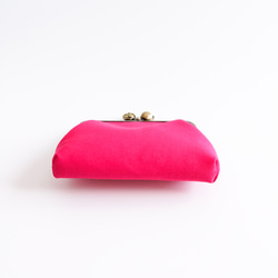 猫財布親子がま口のお財布（ビビッドピンク×ネコ玉肉球） 11枚目の画像