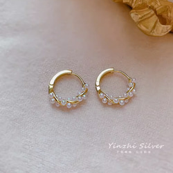銀の耳環の女性の耳環2023新型真珠の耳留めの小さい衆のデザイン感の高級なピアスの耳飾り 1枚目の画像