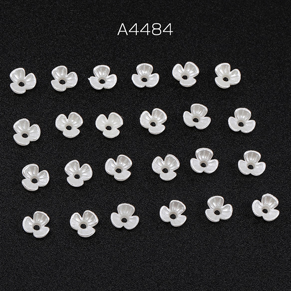 A4484  300個  アクリルパーツ フラワー 穴あり 6mm  3X（100ヶ） 1枚目の画像