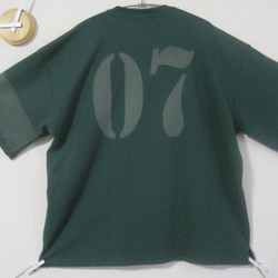 １点　ワッフル　ヘンリーネック【07】ビックシルエット　カフェ／ガーデニング／キッチン／Ｖネック／ワーク／Ａライン／料理 7枚目の画像