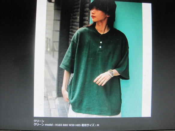 １点　ワッフル　ヘンリーネック【07】ビックシルエット　カフェ／ガーデニング／キッチン／Ｖネック／ワーク／Ａライン／料理 9枚目の画像