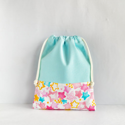 クジラ柄♡ストライプ3点セット ランチョンマット 給食袋 コップ袋