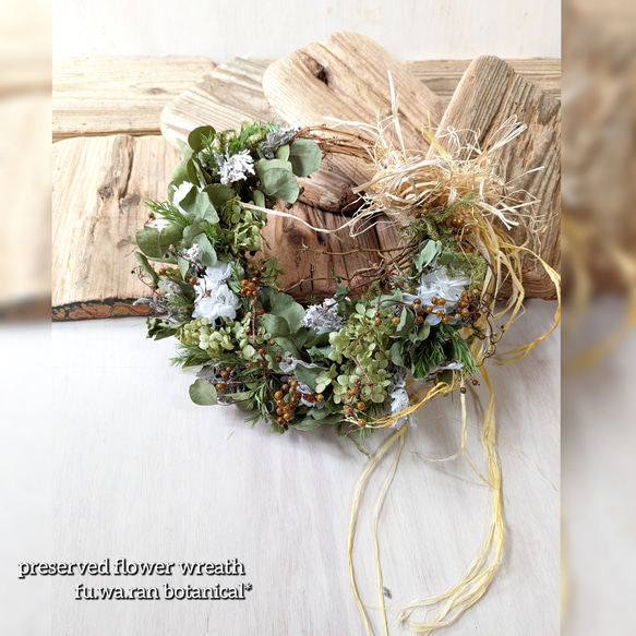 専用＊感謝sale＊ラムズイヤー＆ユーカリポポラス 白グレー ドライ