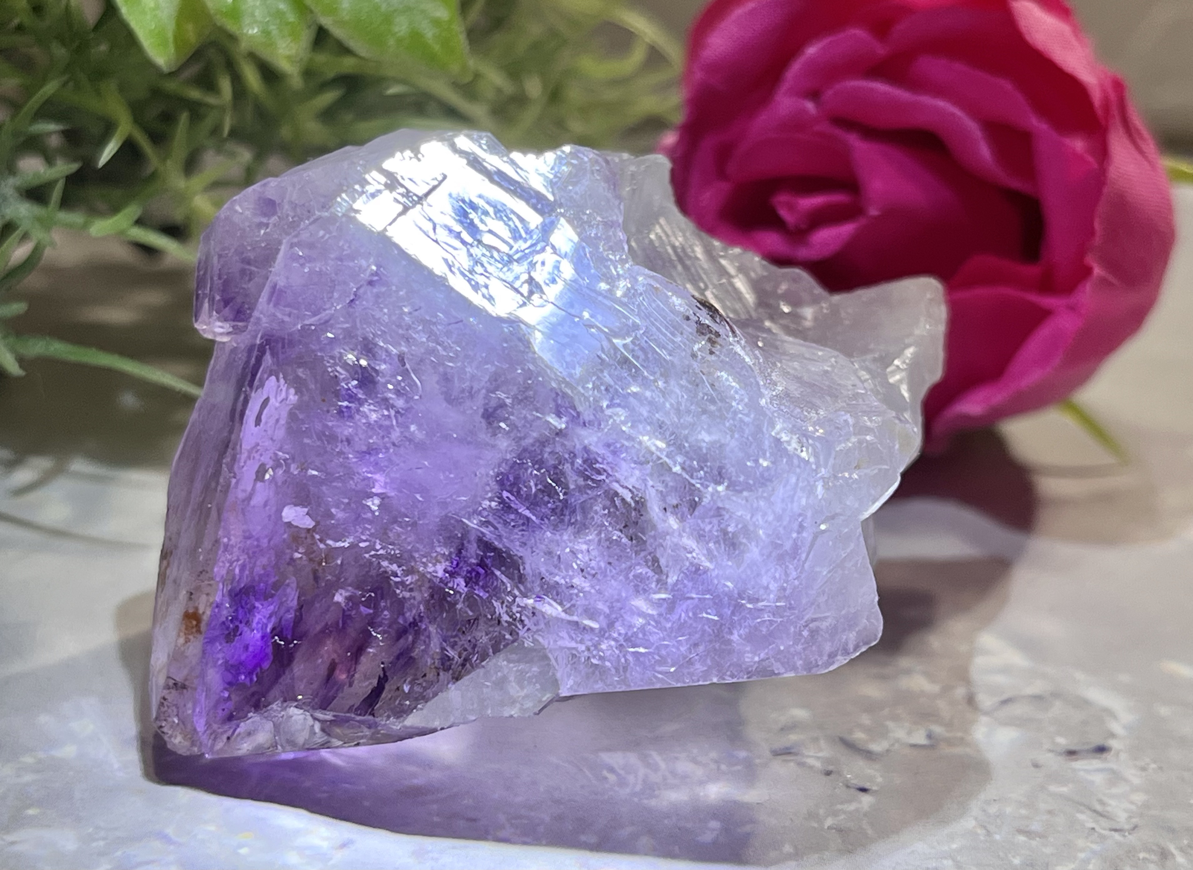 カコクセナイト　ファントム✨　紫水晶　アメジスト　原石　ラフストーン