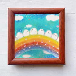 虹の絵 可愛い 癒し ヒーリング パステル画 ホスピタルアート ギフト