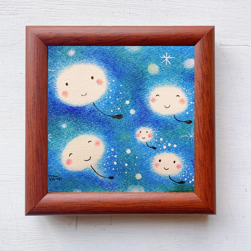 綿毛の絵 綿毛 可愛い 癒しグッズ ヒーリング パステル画 ホスピタル