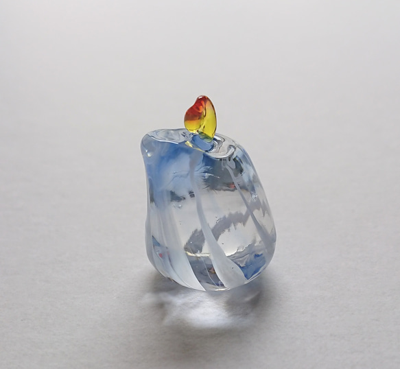 氷のようなグラスキャンドル(雫) 2枚目の画像
