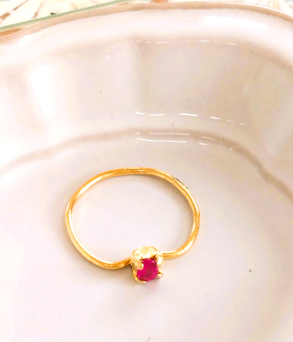 - Pink Ruby Ring - 2枚目の画像