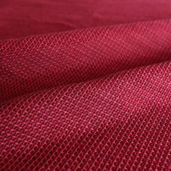 リネン＆コットン 手織りストール オールシーズン チクチクしない  ボルドー x ローズピンク x ワインレッド 3枚目の画像