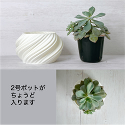 【在庫管理セール】植木鉢２号サイズ / 3Dプリンタ 4枚目の画像
