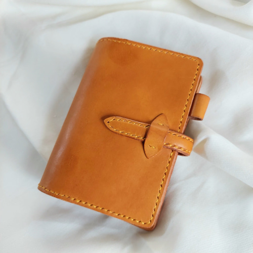 046 ハンドメイド 本革 レザー M6システム手帳 システム手帳カバーミニ