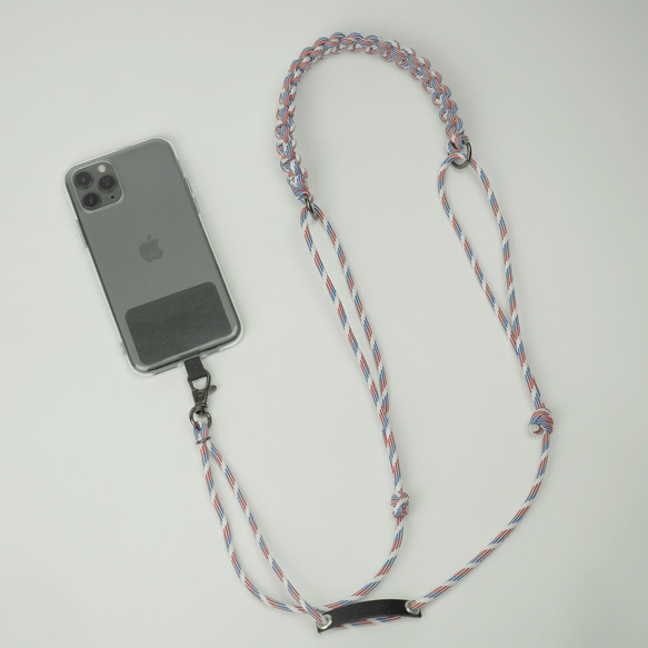 Smartphone Strap "Knot Tricolor" スマホ ショルダー ストラップ 1枚目の画像