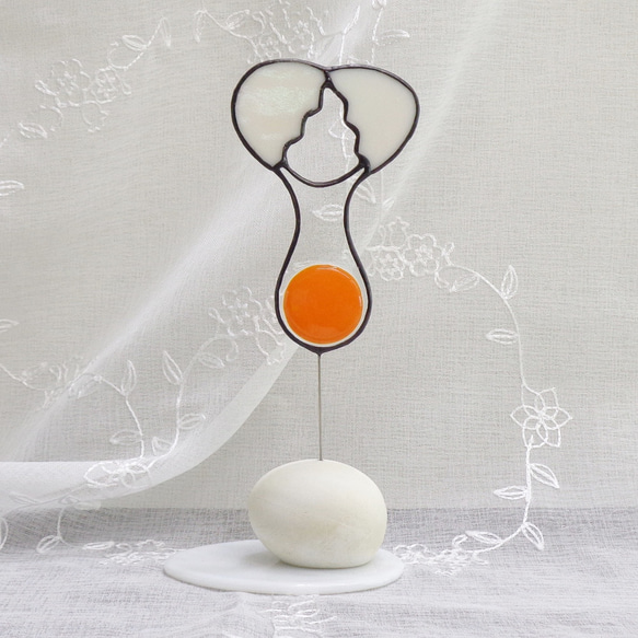 ステンドグラス 生卵 立体・オブジェ マドニ・ステンドグラス 通販