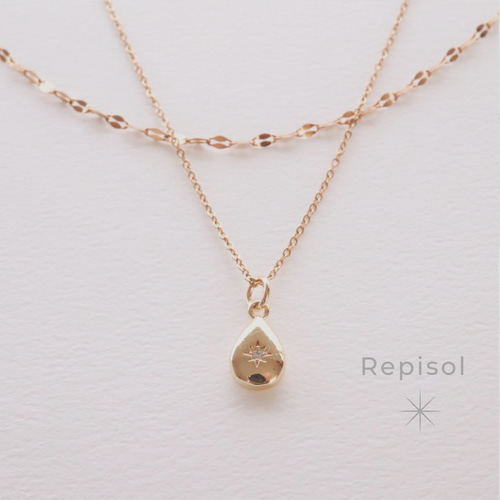 k10 + k18gp Opal & Rubellite Necklace ネックレス・ペンダント 