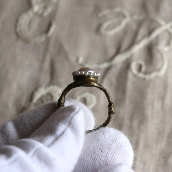 petit anneau　　ヴィンテージ淡水パールの指輪 4枚目の画像