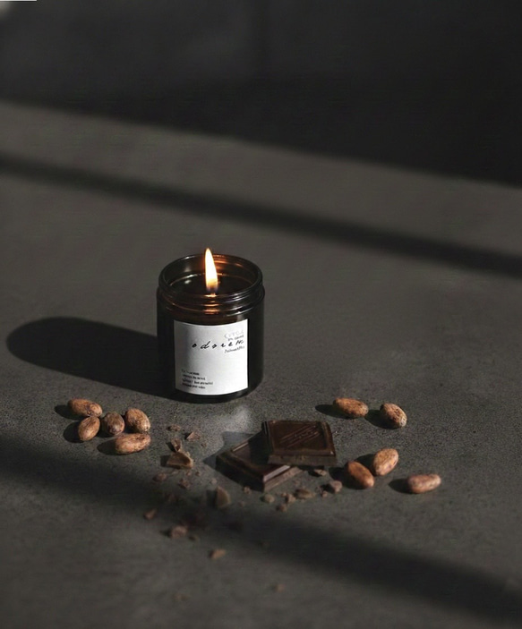 カカオ香るソイキャンドル｜チョコレートの癒しギフト 甘くほろ苦い