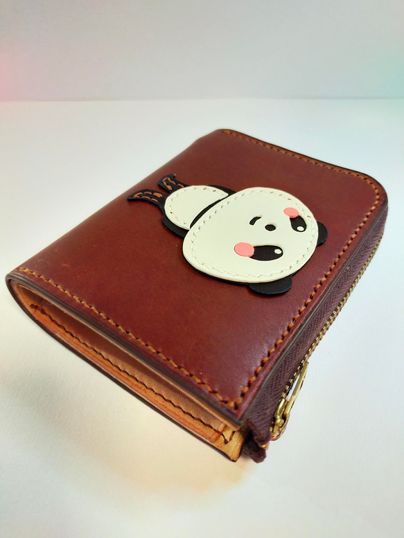 パンダの財布 (こげ茶色) 3枚目の画像