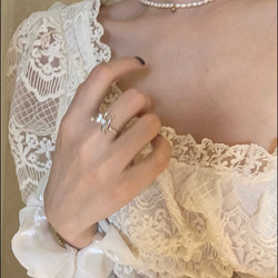 甘い酷液状蝶開口指輪女性のファッション箇性人差し指の指輪です 3枚目の画像