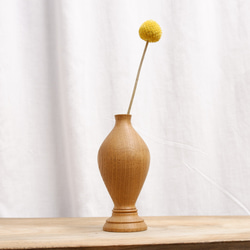 無垢の木の一輪挿し・楢6（ドライフラワー専用）花器　花瓶　ナラ 5枚目の画像