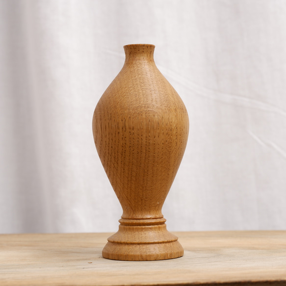 無垢の木の一輪挿し・楢6（ドライフラワー専用）花器　花瓶　ナラ 4枚目の画像